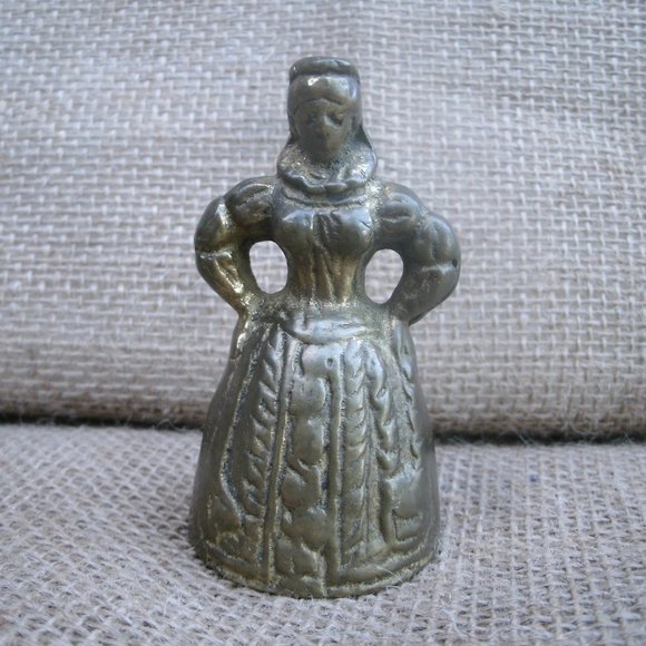 Vintage Victorian Queen Brass Bell